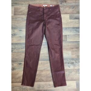 Vintage Y2K Vizcaino Premium Denim Imitation Leather Pants Size 30 Smooth Brown